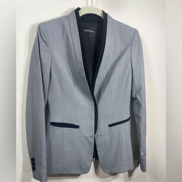 Lafayette 148 New York‎ GreyOne-button blazer size 2